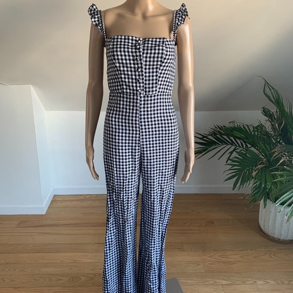 Flynn Skye Checked Jumpsuit | NWOT Size Small